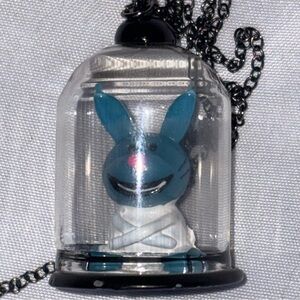 Happy bunny bunny in a bottle psycho straightjacket bubble rare vintage necklace